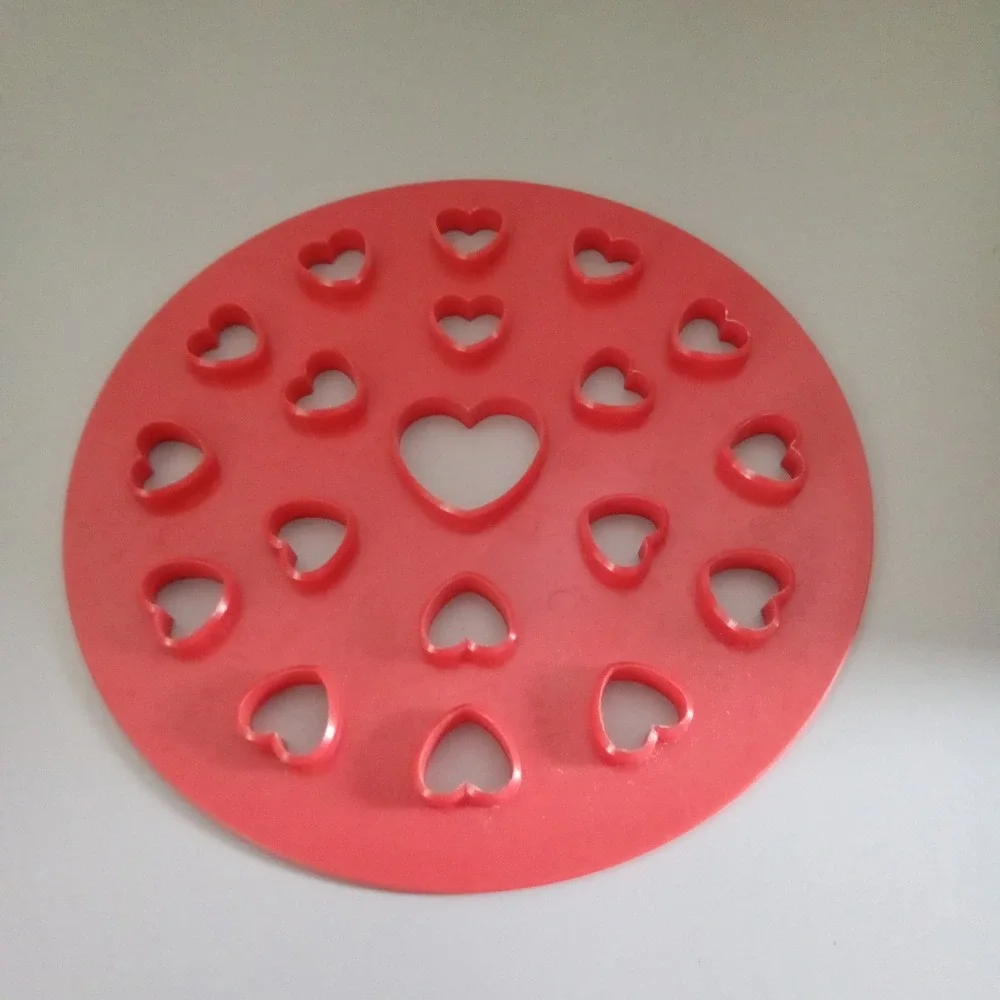 Red Heart Pie Crust Cutter Decorative Pastry Dough Stencil Valentine Baking Tool
